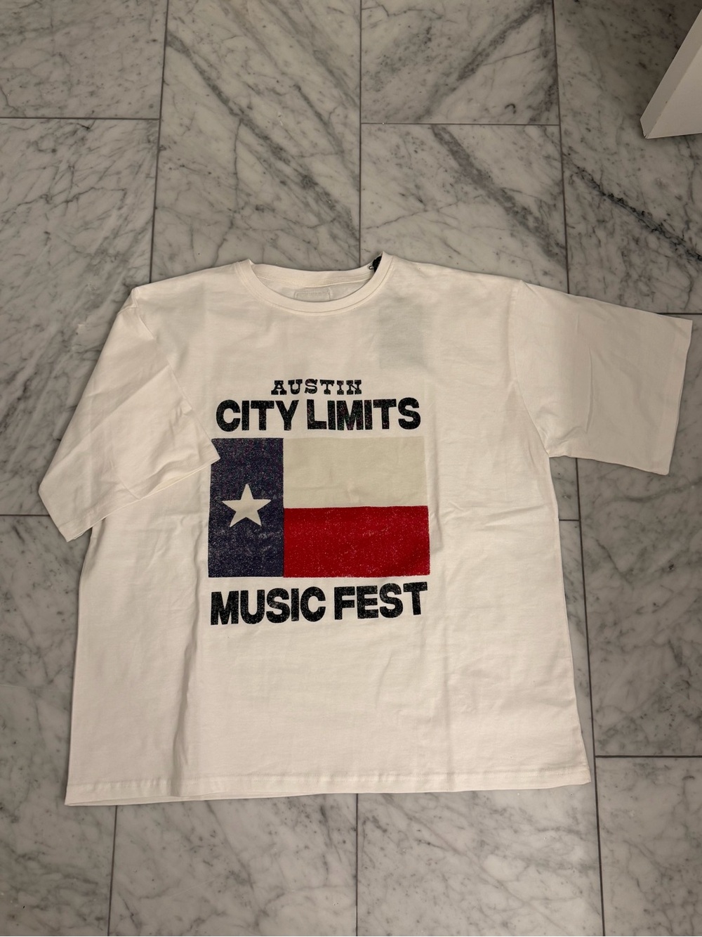 Daily Drills White ACL T-Shirt with Red & Blue Texas Flag